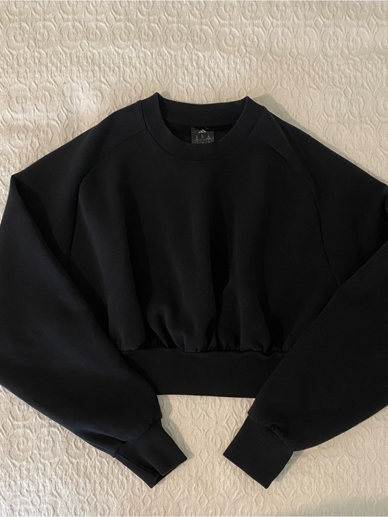 adidas Tops - adidas Black Cropped Crewneck Sweatshirt